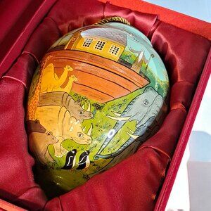 Ne' Qwa Art NOAH'S ARK JUMBO Tear Drop Ornament by WARREN KIMBLE Box Christmas